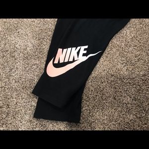 Nike XL Ladies Cotton Leggings Ombré Pink/White